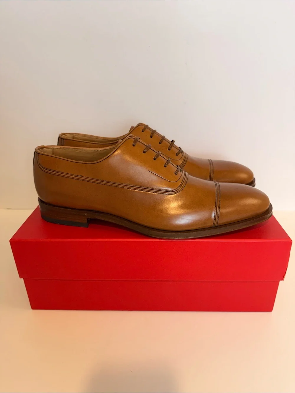 Ferragamo Men's Fermin‎ Leather Oxford Shoes Size 10.5 EE